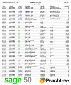 Sage 50 Daily Audit Report Direct Email