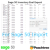 Sage 50 Inventory Evaluation Export