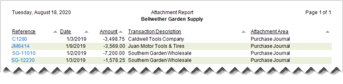 Sage 50 Attachment Report and Viewer