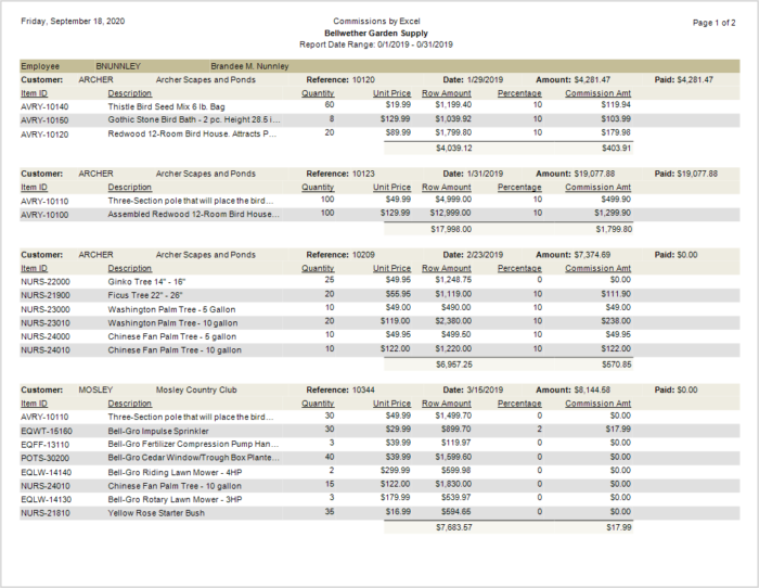 Sage 50 Sales Commission Report With Excel_Sample1