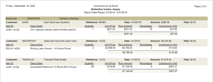 Sage 50 Sales Commission Report With Excel_Sample2