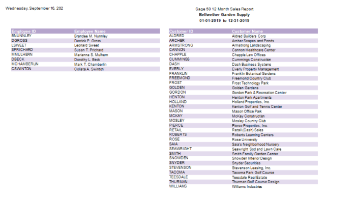 Sage50 12 Month Sales Report Sample 3